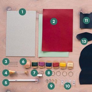 2/$20 3/$24 KiwiCo Maker Crate: Stitched Faux-Leather Accessories